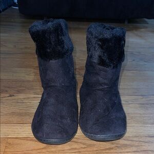 Black Fur-Lined Boots